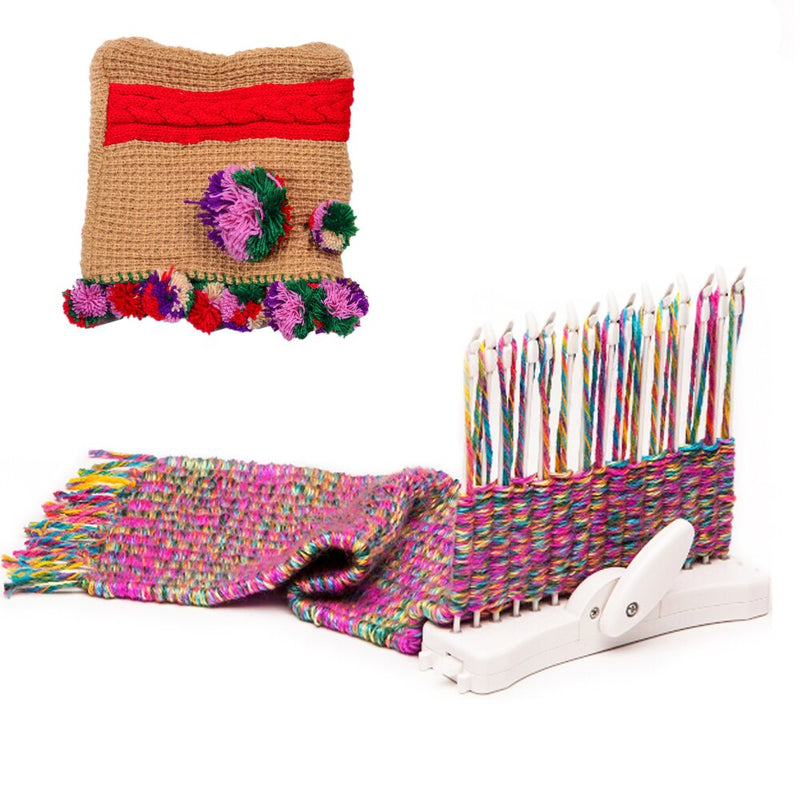 Kids DIY Standing Weaving Loom Toy for Scarves and Bags