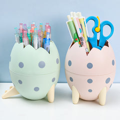 Cute Dinosaur Egg Pen Holder for Creative Desk Décor