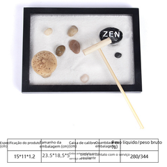 Zen Sand Tray Meditative Decor - DIY Miniature Art Piece