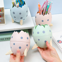 Cute Dinosaur Egg Pen Holder for Creative Desk Décor