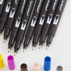 Double-ended Watercolor Pen with Washable Ink