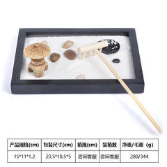 Zen Sand Tray Meditative Decor - DIY Miniature Art Piece