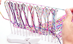 Kids DIY Standing Weaving Loom Toy for Scarves and Bags