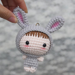 Crochet Doll Keychain Kit with Video Tutorial