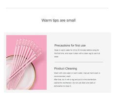 Pink Sakura Amber Reusable Fiberglass Chopsticks (1 Pair)