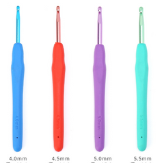 Crochet Hook Set with TPR Silicone Soft Grip