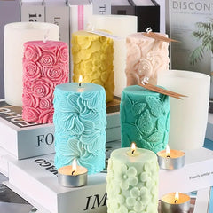 Cylindrical Aromatherapy Candle Silicone Mold Set