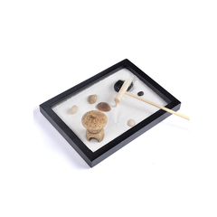 Zen Sand Tray Meditative Decor - DIY Miniature Art Piece